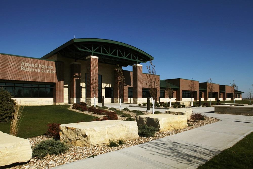 Iowa Army National Guard AFRC Complex construction in Cedar Rapids, Iowa.